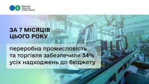 Леся Карнаух: За 7 місяців переробна промисловість та торгівля забезпечили 34 % усіх надходжень до бюджету