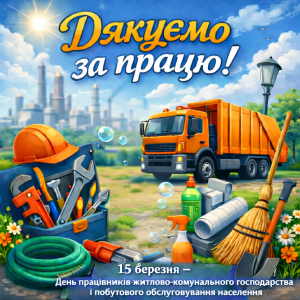 Привітання Овруцького міського голови з нагоди Дня працівників житлово-комунального господарства і побутового обслуговування населення