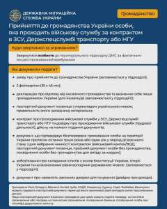 Овруцький відділ УДМС інформує: Громадянство України для військовослужбовців за контрактом