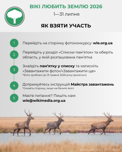 Стартував фотоконкурс «Вікі любить Землю» 2026